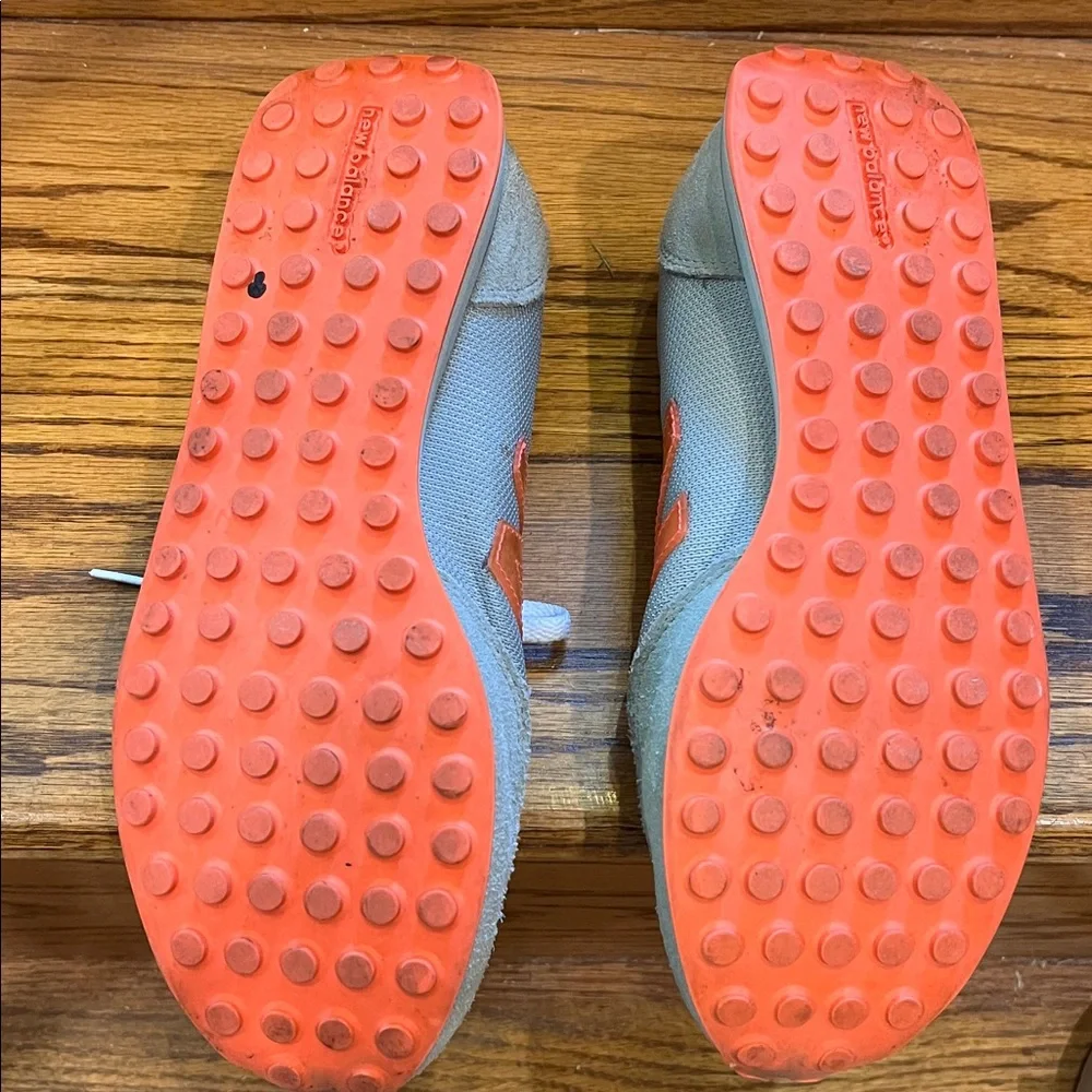 New Balance 410 Women's Sneakers in Gray and Orange - Picture 3 of 4